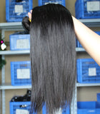 black straight Brazilian human hair bundles - Luckin Wigs