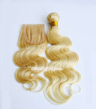 body wave Brazilian human blonde hair extension #613 - Luckin Wigs