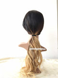 100% virgin human hair 20 inches body wave 1B-4-27 ombre blonde lace wigs - Luckin Wigs