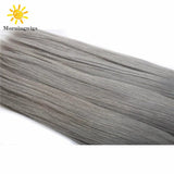 Black ombre gray color 100%  human hair material hair extensions - Luckin Wigs
