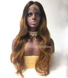 Top fashion 4 ombre 27 human remy hair glueless fake scalp lace wigs - Luckin Wigs