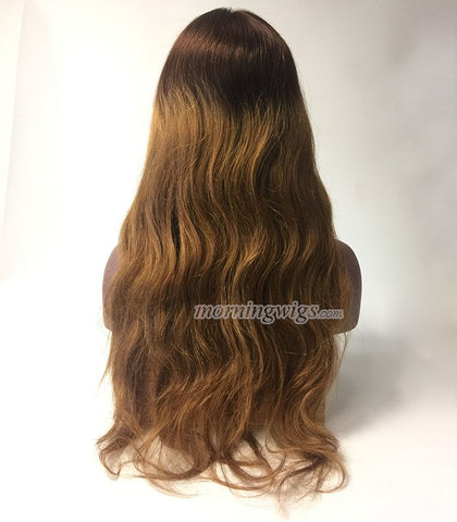 Top fashion 4 ombre 27 human remy hair glueless full lace wigs - Luckin Wigs