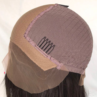 Natural straight human remy hair lace wigs for women 16" - Luckin Wigs