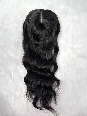 Loose Beach Wave Hair Topper 12x13 Silk Base Human Hair
