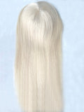 Platinum Blonde Hair Topper Mono Lace 5.5 inch x 5.5 inch Human Hair #60