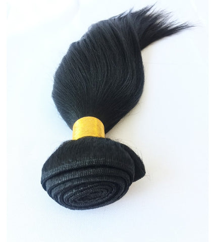 16" Brazilian human hair Yaki style hair bundles - Luckin Wigs