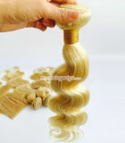 body wave Brazilian human blonde hair extension #613 - Luckin Wigs