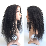 20" Curly Style 100% Brizilian Virgin Human Hair Wigs Fake Scalp Lace Wigs - Luckin Wigs