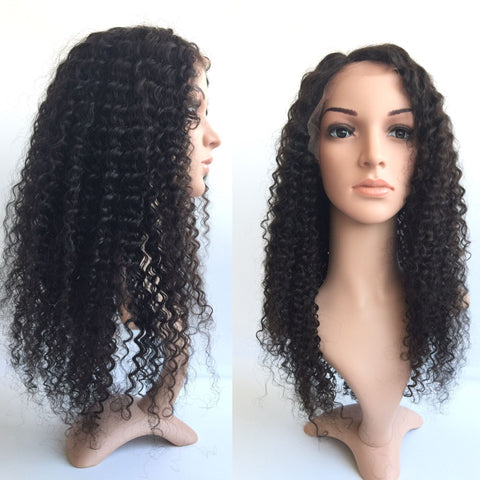100% Brizilian Virgin Human Hair Curly Wigs HD Full Lace Wigs - Luckin Wigs
