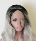 20 inches black grey body wave syntheitc hair wigs - Luckin Wigs