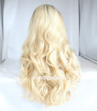 20 inches black ombre light brown body wave lace front wigs - Luckin Wigs
