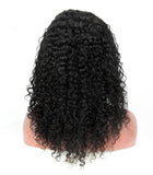 18 inch black kinky curly 100% human hair wigs pre-plucked hairline 150% density - Luckin Wigs