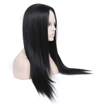 20 inch black straight Brazilian human hair full lace wigs pre-plucked hairline 150% density - Luckin Wigs