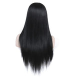 20 inch black straight Brazilian human hair full lace wigs pre-plucked hairline 150% density - Luckin Wigs