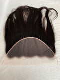 13x6 HD Lace Frontal 20" Straight Natural Black Color Pre-plucked Hairline Swiss Lace Frontal - Luckin Wigs