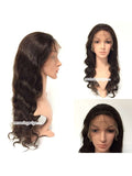 20" water wave human remy hair lace wigs 150% density - Luckin Wigs