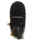 20 icnhes fake scalp wig black kinky curly virgin human hair wigs pre-plucked hairline 150% density - Luckin Wigs