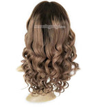 18 inches dark root brown virgin human hair wigs - Luckin Wigs