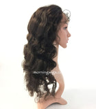 20 inches HD lace wig black body wave satin human hair wigs for great women - Luckin Wigs