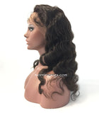 20 inches HD lace wig black body wave satin human hair wigs for great women - Luckin Wigs