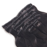 14 inches black body wave virgin human hair clip in hair extension - Luckin Wigs