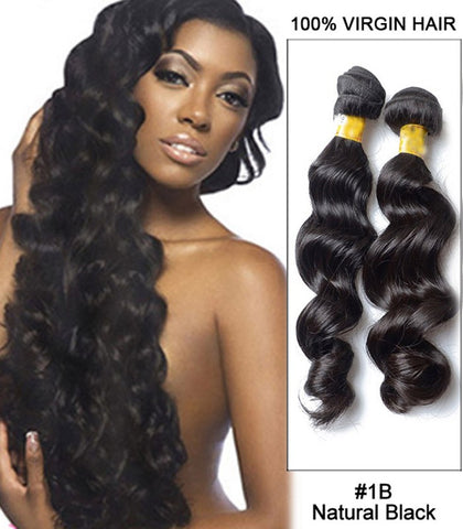 16 inch black spiral body wave human hair wefts - Luckin Wigs