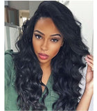 20" water wave human remy hair lace wigs 150% density - Luckin Wigs