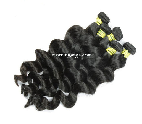 16 inches black spiral 100% human hair extensions - Luckin Wigs