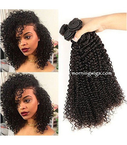 20 inches kinky curly Natural Black human hair bundles 100g/pc - Luckin Wigs