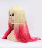Alice Springs Show Day ombre light red straight synhtetic lace front wigs - Luckin Wigs