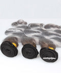 1B Grey ombre 18 inches body wave hair bundles - Luckin Wigs
