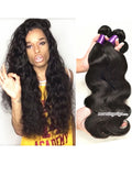 22 inches Body Wave Natural Black Human Hair Bundles - Luckin Wigs