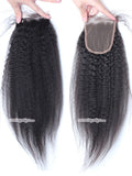 14 inches Kinky Straight 4×4 top closures - Luckin Wigs