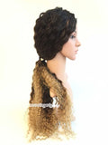 Kinky curly 1B-4-27 ombre fashion full lace wig - Luckin Wigs
