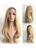 20  inches blonde and brown synthetic lace front wig - Luckin Wigs