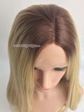 20  inches blonde and brown synthetic lace front wig - Luckin Wigs