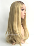 20  inches blonde and brown synthetic lace front wig - Luckin Wigs