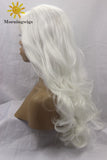 20 inches white body wave synthetic lace front wig - Luckin Wigs