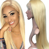 Brazilian Human Hair HD Full Lace Wig Platinum Blonde Wigs Silky Straight - Luckin Wigs