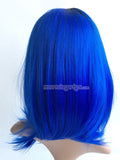 12 inches black ombre blue bobo lace front synthetic wigs - Luckin Wigs