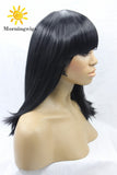 14 inches black straight synthetic lace front wig - Luckin Wigs