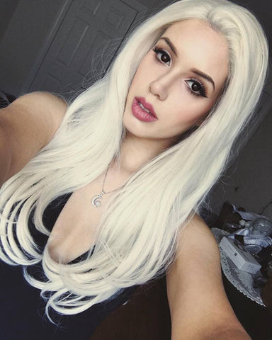 20 inches Synthetic Lace Front Blonde Wig - Luckin Wigs