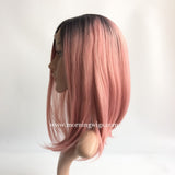 Black Ombre Pink Synthetic lace front wigs for women - Luckin Wigs