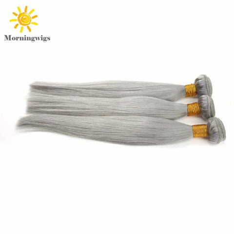 Fashion gray color 100%  human hair material hair extensions - Luckin Wigs