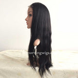 Natural Straight Human Hair Wigs Fake Scalp Lace Wigs - Luckin Wigs