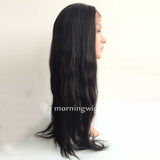 Natural Straight Human Hair Wigs Fake Scalp Lace Wigs - Luckin Wigs