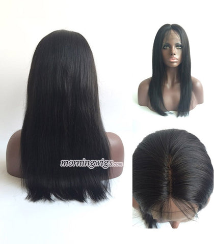 Natrual straight human hair lace front wig human hair wigs - Luckin Wigs