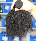 Top fashion natural black 14inch afro kinky curly  Brazilian human hair extension - Luckin Wigs