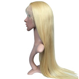 Brazilian Human Hair 613 Silk Top Full Lace Wigs Platinum Blonde Wigs Silky Straight - Luckin Wigs