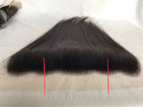 13x4 HD Lace Frontal Natural Black Brazilian Human Hair 12" - Luckin Wigs